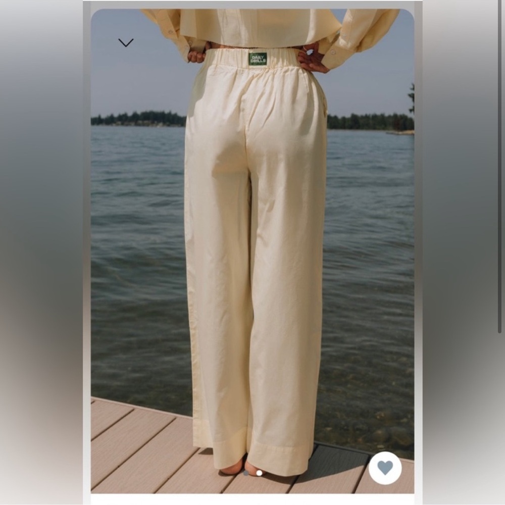 NWT Daily Drills Poplin Pants in Butter Yellow Size M